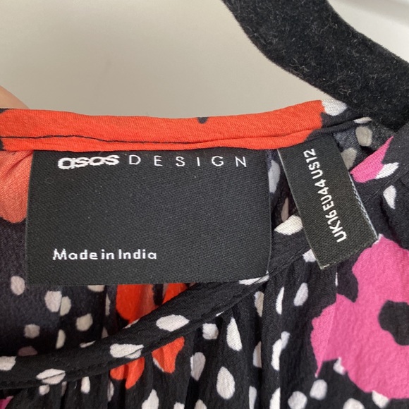 COPY - NWOT ASOS Design Smocked Floral & Polka Dot Mini Dress - Picture 4 of 4